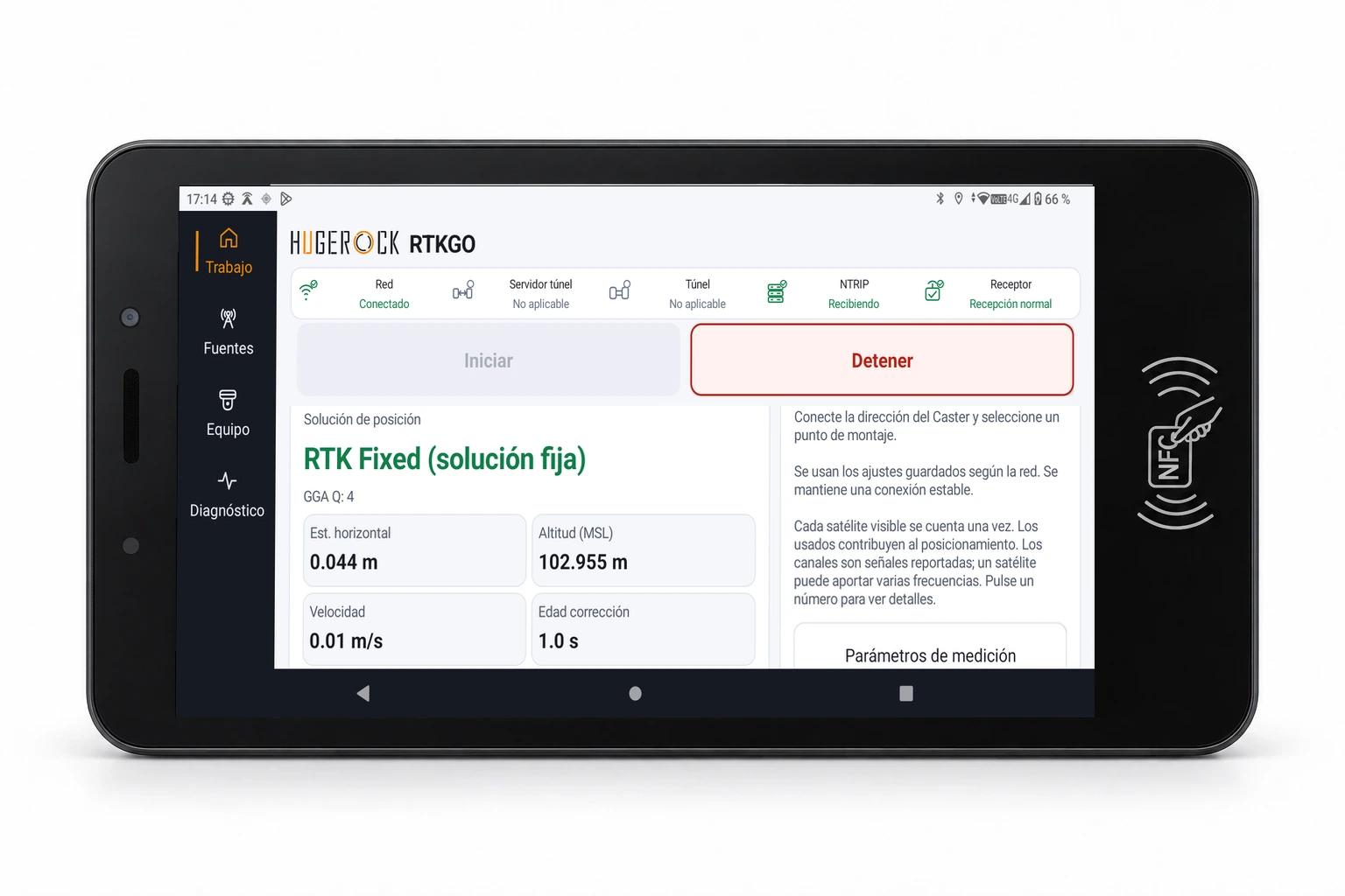 GK101M — Terminal RTK para vehículos con posicionamiento y rumbo