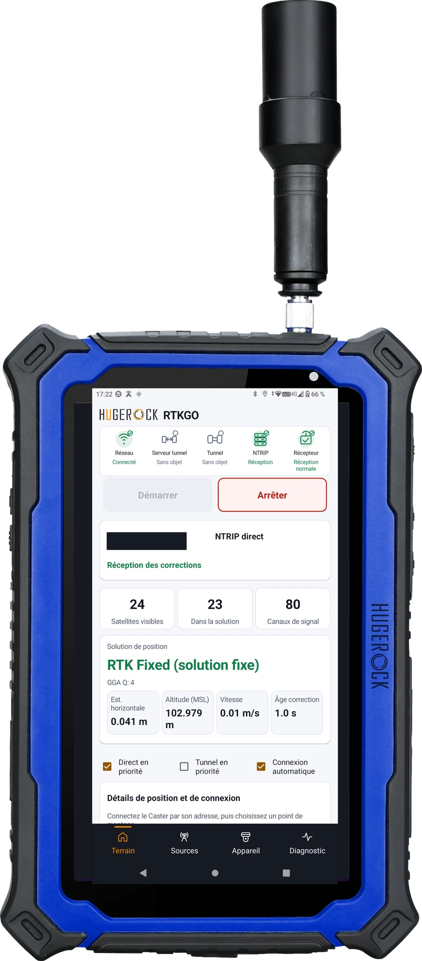 G71M — Tablette RTK verticale haute luminosité