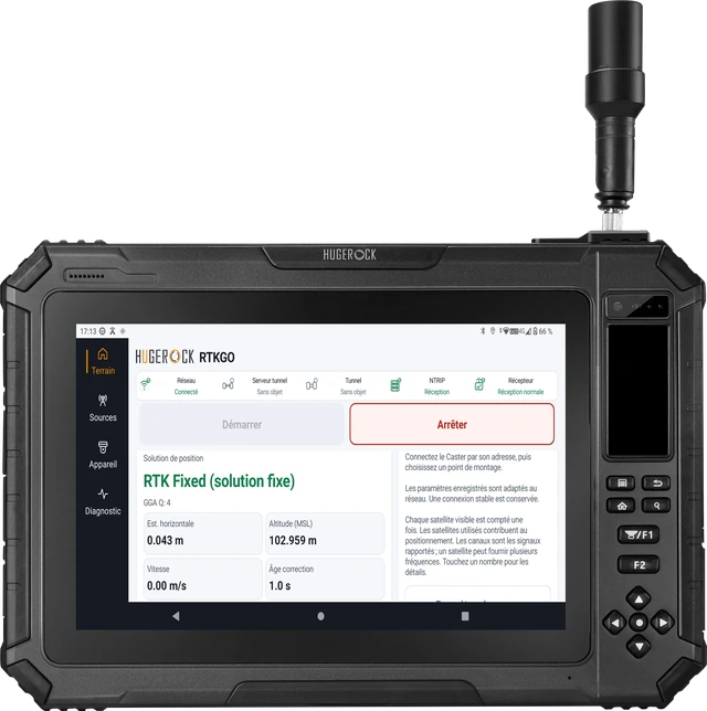 G101M — Grande tablette RTK de terrain