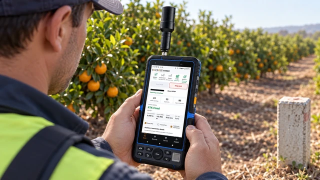 G60M orchard field records application illustration with RTKGO positioning interface